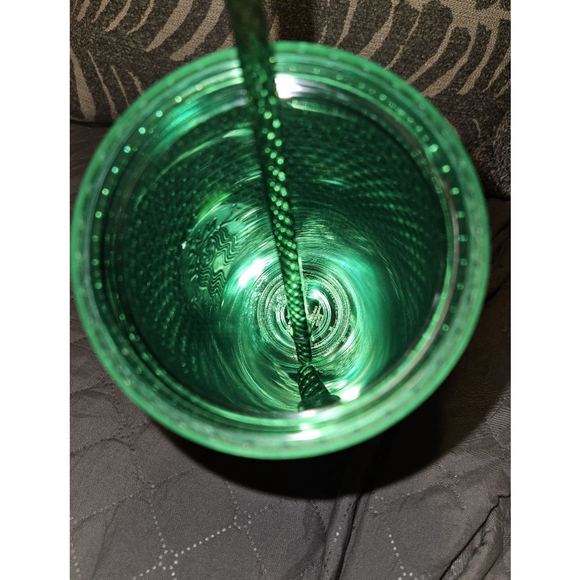 Starbucks Studded 2023 Tumbler with Straw, Green Metallic 24 Fl Oz New - Picture 4 of 8